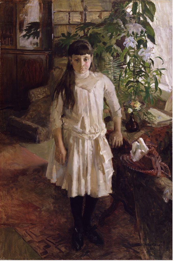 Akseli Gallen-Kallela, Sissi Serlachiuksen muotokuva, 1889, öljyväri kankaalle, Gösta Serlachiuksen taidesäätiö. Kuva: Vesa Aaltonen.