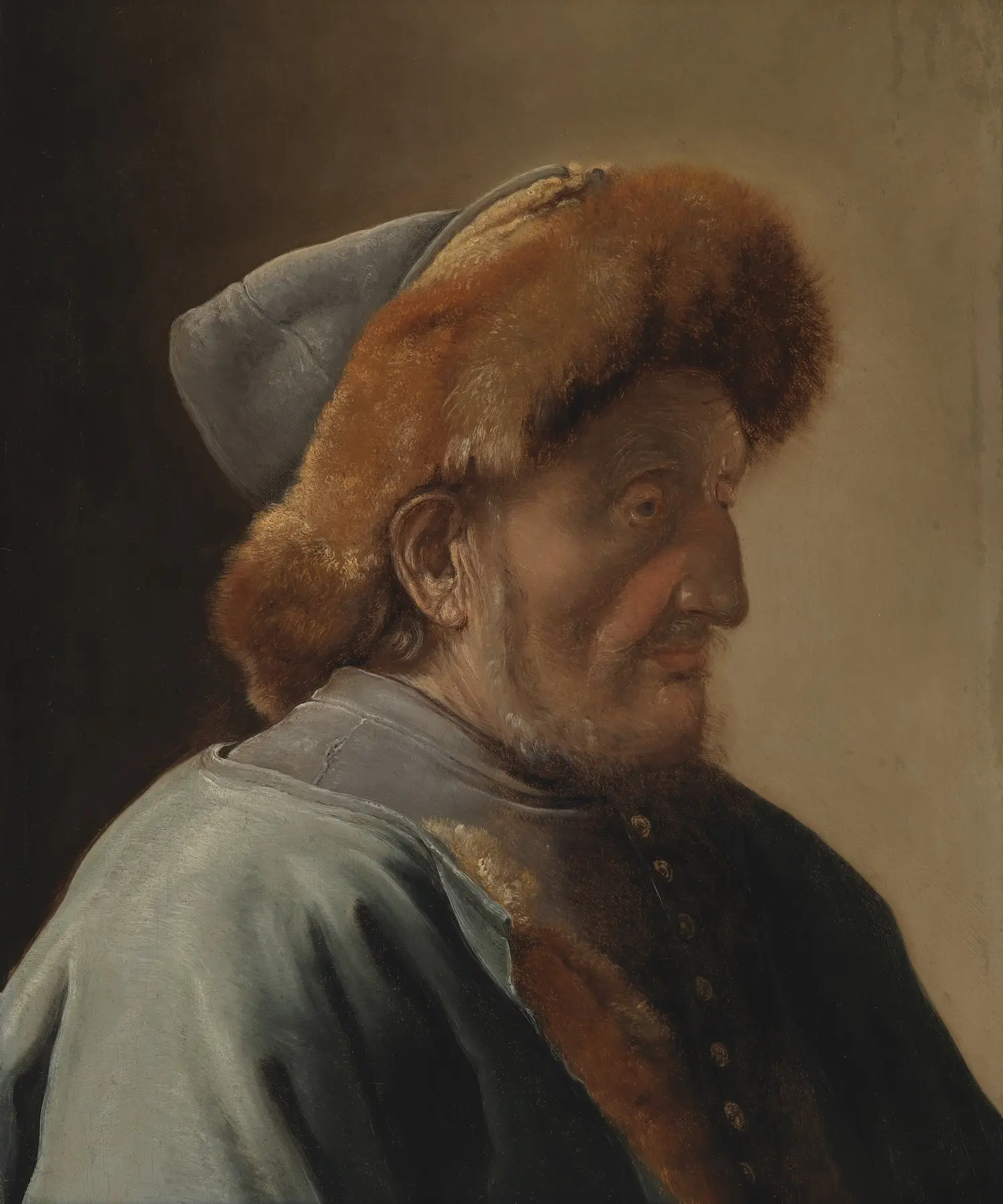 Master I.S., Old Man with a Fur Hat, 1640s, oil on canvas. Courtesy Gösta Serlachius Fine Arts Foundation. Photo: Finnish National Gallery, Yehia Eweis