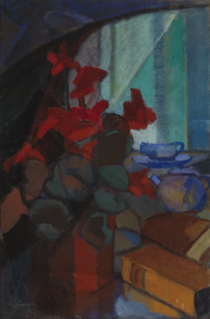 Alvar Cawén, Punainen syklaami, asetelma, 1915, öljyväri kankaalle, Gösta Serlachiuksen taidesäätiö. Kuva: Yehia Eweis.