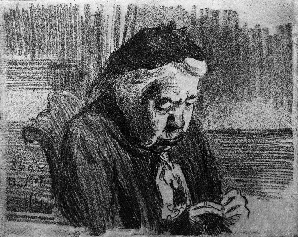 Hugo Simberg, Täti 86-vuotiaana, 1907