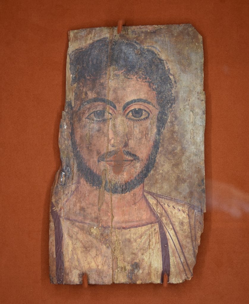 Fayyum-porträtt från 3-talet från Egypten, Gösta Serlachius konststiftelse, Samlingen Kivijärvi.