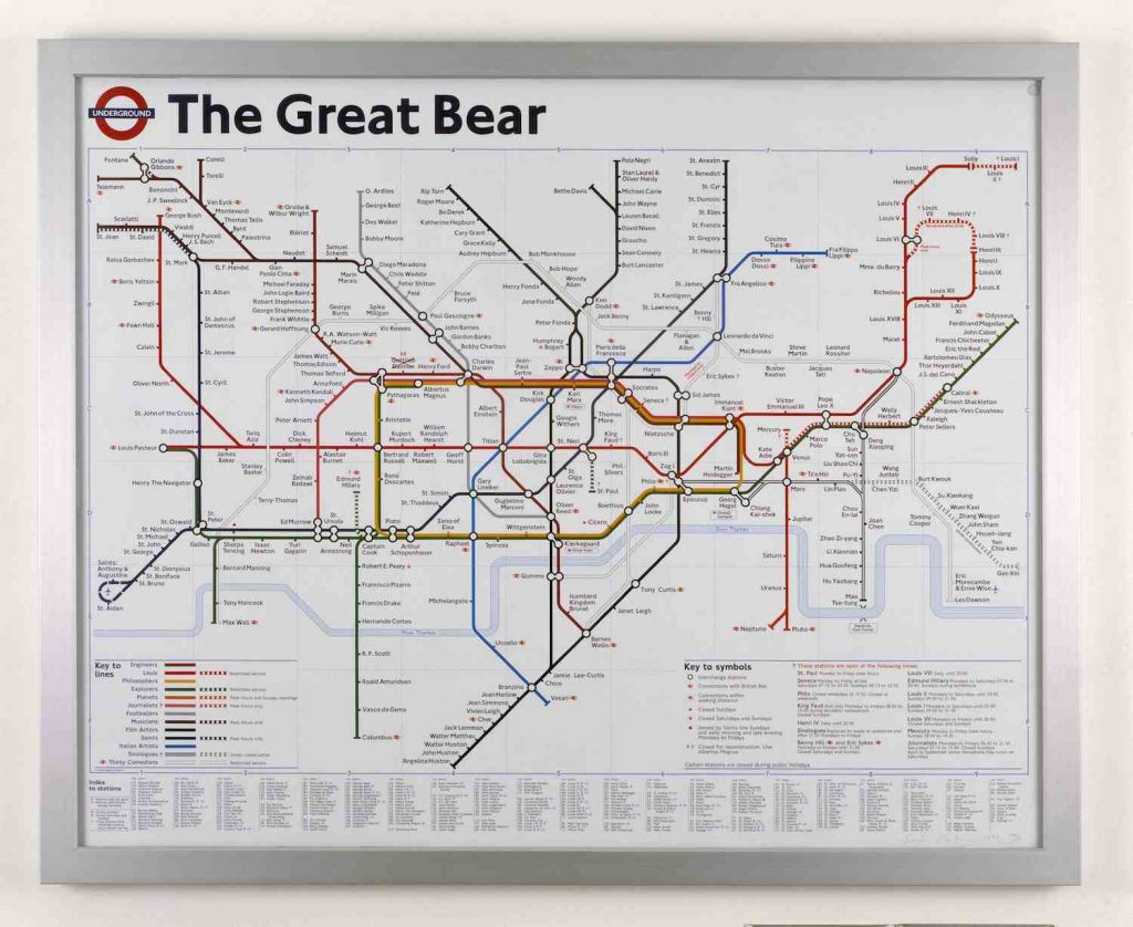 Simon Patterson, The Great Bear, 1992.