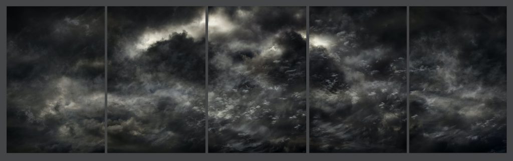 Santeri Tuori, Sky #26, 2015, pigment print, framed in five parts. Courtesy the Artist.