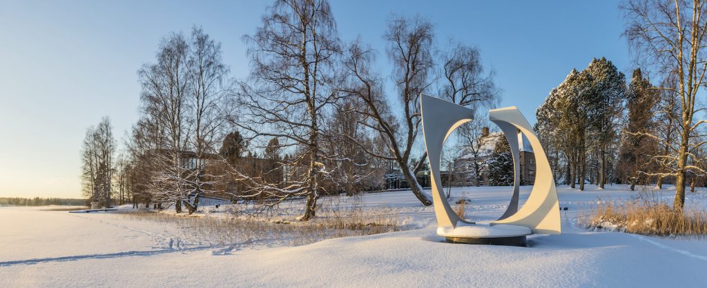 Serlachius-museo Gösta puisto talvella