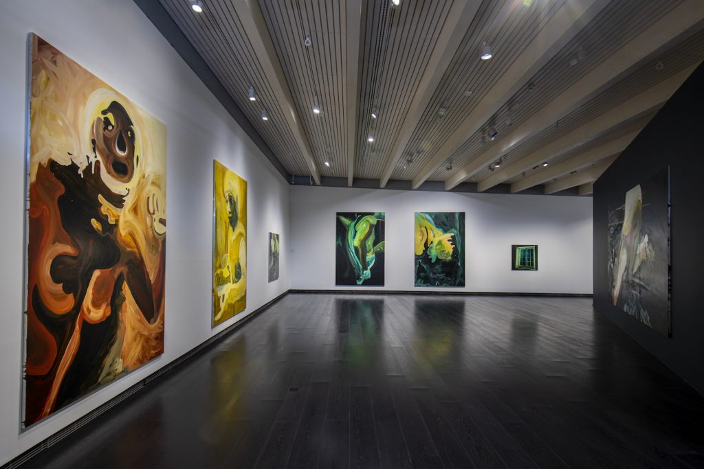 Clare Woods, Between Before and After, installation view. Photo: Sampo Linkoneva.