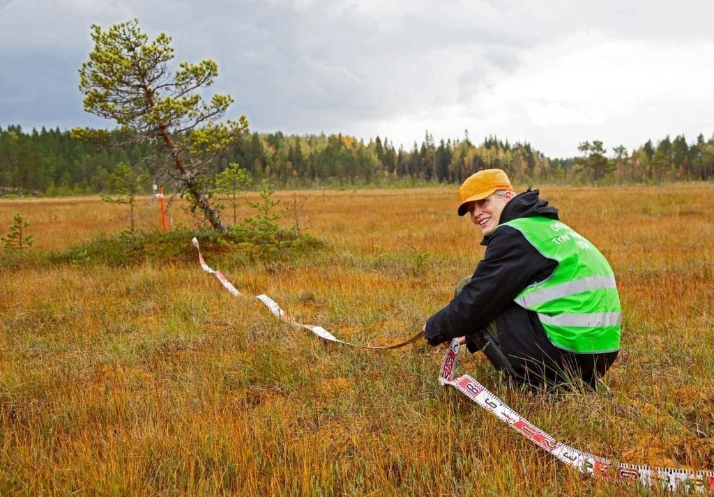 Agnes Meyer-Brandis in Siikaneva peatland in Ruovesi. Photo: Ville Hyvönen, 2024.