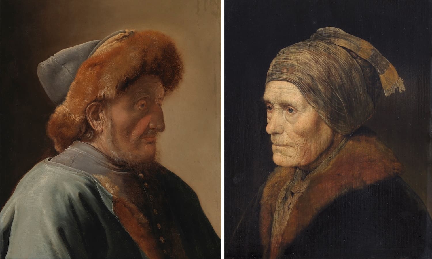 Master I.S., Old Man with a Fur Hat, 1640s, oil on canvas, 42 x 35,5 cm, Gösta Serlachius Fine Arts Foundation. Photo: The Finnish National Gallery, Yehia Eweis

Master I.S., Portrait of an Old Woman, 1651, oil on panel, 41 x 33 cm, Kunsthistorisches Museum Wienna. Photo: © KHM-Museumsverband