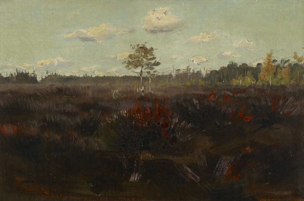 Torsten Wasastjerna, Peatland Landscape from Lapland, 1892, oil on canvas, Finnish National Gallery’s collections. Photo: Kirsi Halkola.